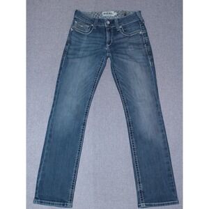 Ariat Real Jeans Straight Leg Women 28S Blue Denim Contrast Stitching
